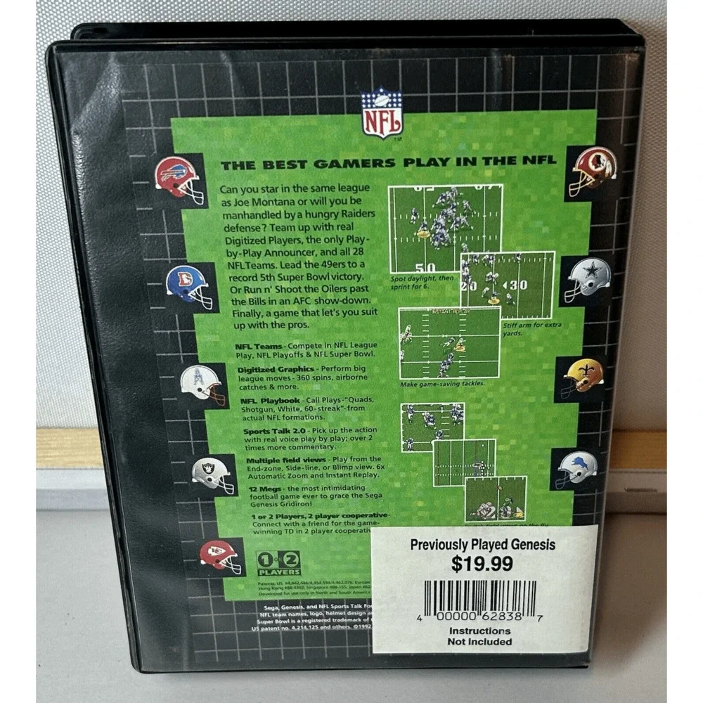 NFL Sports Talk Football '93 Starring Joe Montana (Sega Genesis, 1992) CIB